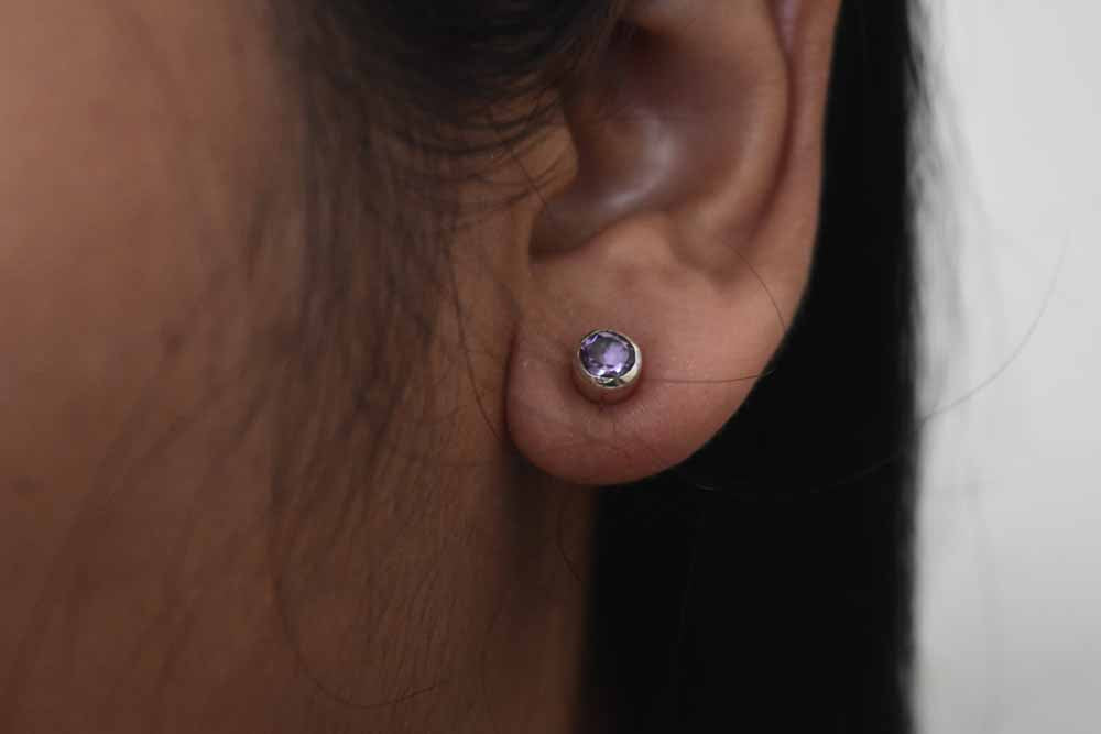 Amethyst Earring .925 Sterling Silver