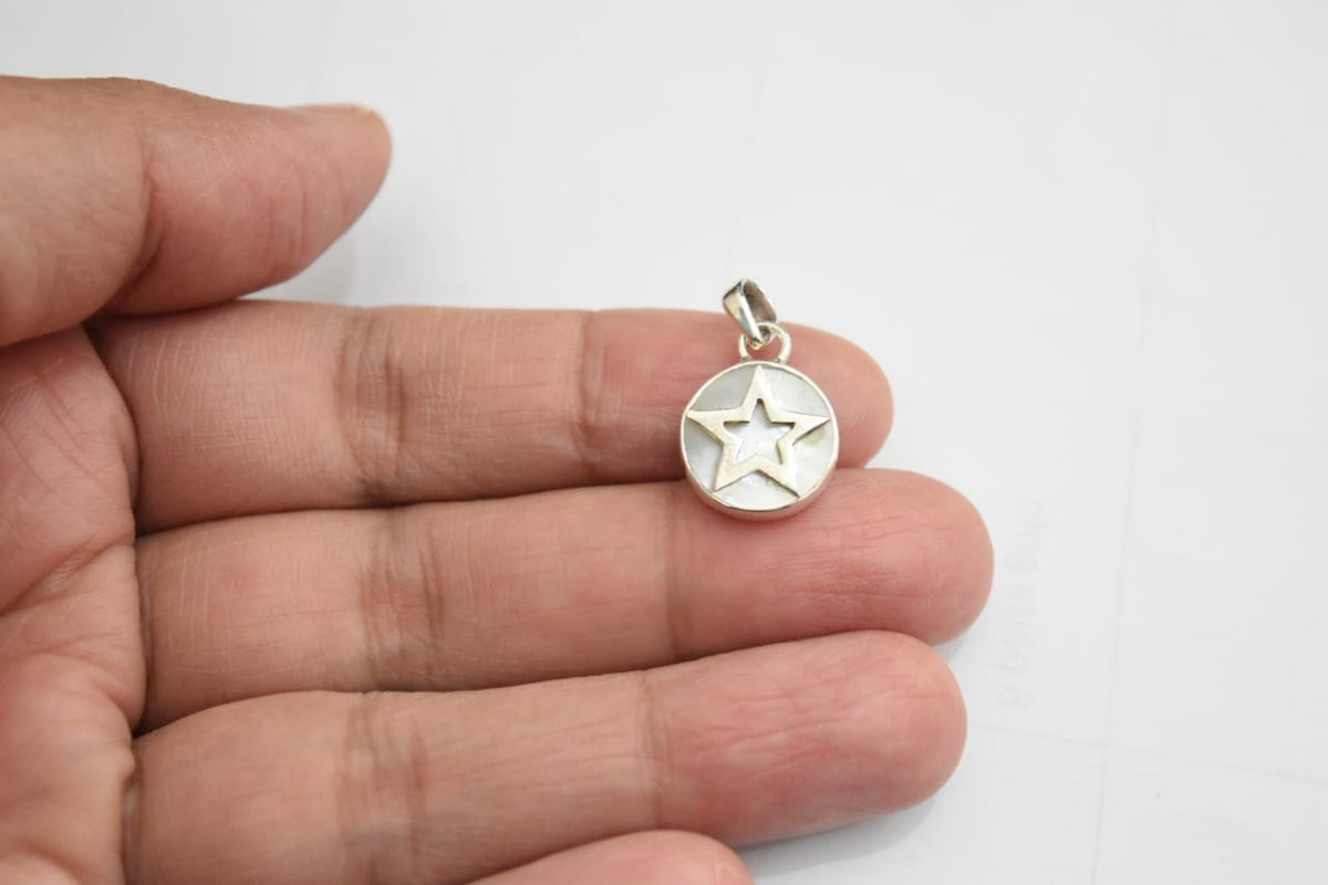 MOP Shell Pendant .925 Sterling Silver