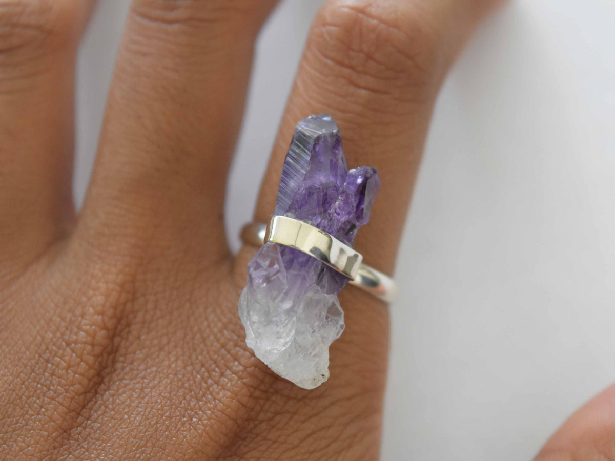 Crystal Ring .925 Sterling Silver