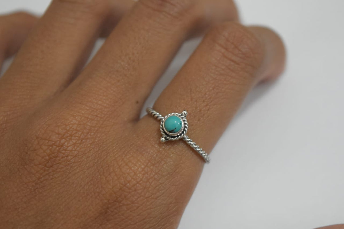 Turquoise Ring .925 Sterling Silver