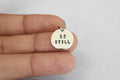 Plain Silver Be Still Stamp Pendant .925 Sterling Silver